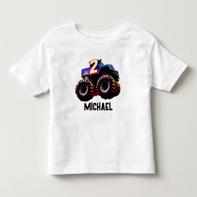 Monster Truck Birthday Toddler T-Shirt (Front)