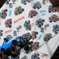 Monster Truck Boom Crunch Crash Crush Boy's Name