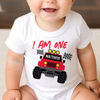 Monster Truck Boy 1st Birthday Personalised
