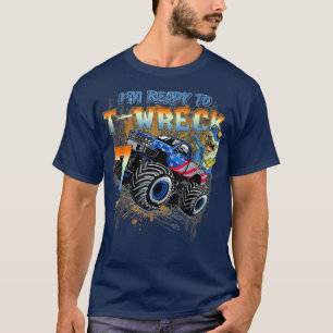 Monster Truck Boy 7 Year Old Shirt, I'm Ready To T T-Shirt