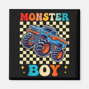 Monster Truck Boy Family Matching Monster Trucks B Magnet