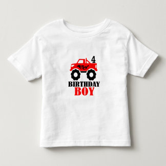 Monster Truck Boys Age Birthday Toddler T-Shirt