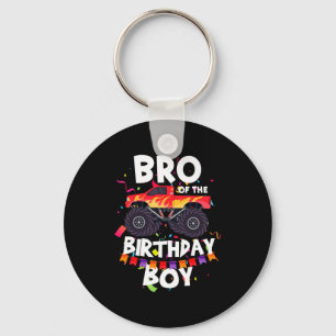 Monster Truck Bro Of The Birthday Boy Funny Boys K Key Ring