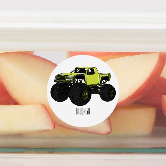 Monster truck cartoon illustration (Affixed)