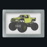 Monster truck cartoon illustration belt buckle<br><div class="desc">Monster truck cartoon illustration</div>