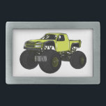 Monster truck cartoon illustration belt buckle<br><div class="desc">Monster truck cartoon illustration</div>