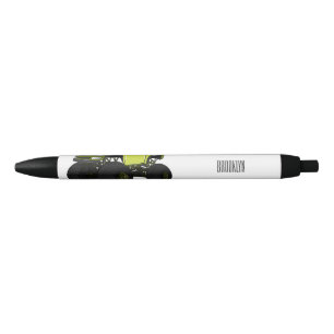 Monster truck cartoon illustration black ink pen
