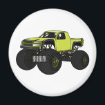 Monster truck cartoon illustration magnet<br><div class="desc">Monster truck cartoon illustration</div>