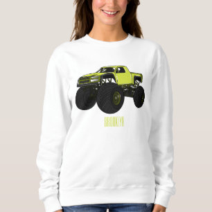 Monster truck cartoon illustration sweatshirt
