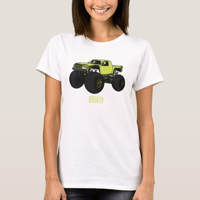 Monster truck cartoon illustration T-Shirt (Front)