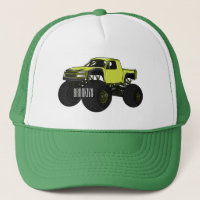 Monster truck cartoon illustration