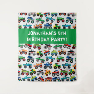 Monster Truck Childrens Tapestry