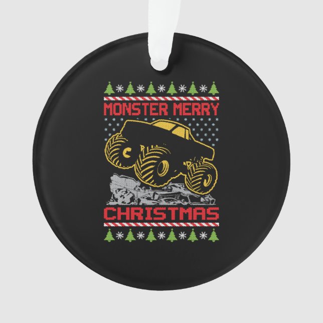 Monster Truck Christmas Ornament (Front)