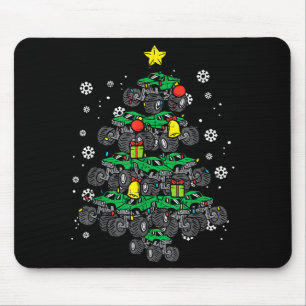Monster Truck Christmas Tree Xmas Boys Toddler Kid Mouse Pad