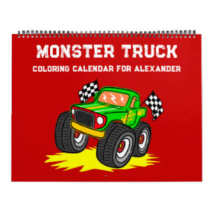 Monster Truck Colouring Calendar