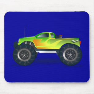 Monster Truck. Cool and colourful modified Pick up Mouse Pad