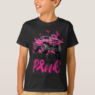 Monster Truck Cool Boys Wear Nk Breast Cancer Awar T-Shirt