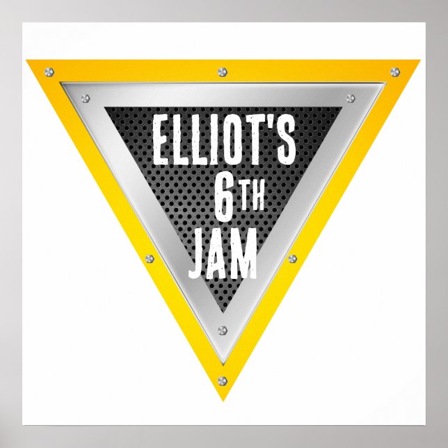 Monster Truck Custom Name Logo  Poster (Front)