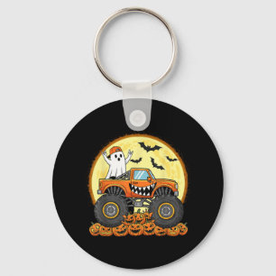 Monster Truck Cute Boo Pumpkin Funny Halloween Kid Key Ring