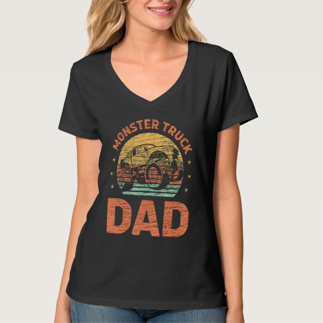 Monster Truck Dad Father Papa Big Truck T-Shirt (Front)