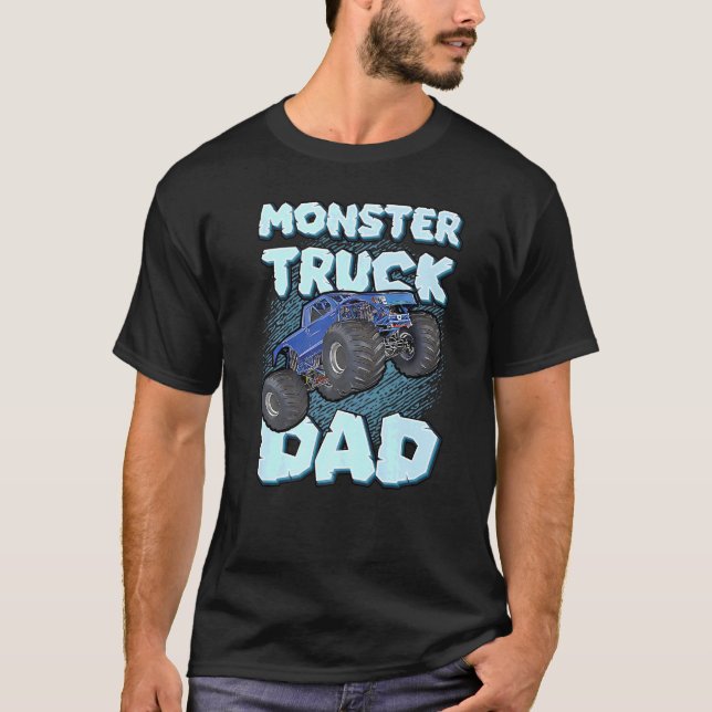Monster Truck Dad For Fathers Daddy Cool  Monster  T-Shirt (Front)