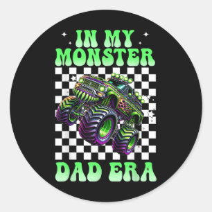 Monster Truck Dad Monster Truck Are My Jam Truck L Classic Round Sticker