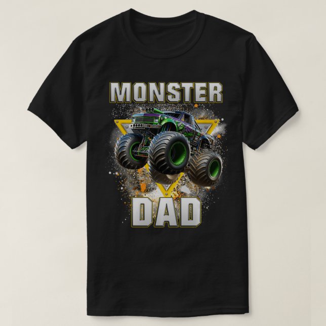 Monster Truck Dad Monster Truck Are My Jam Truck L T-Shirt (Design Front)
