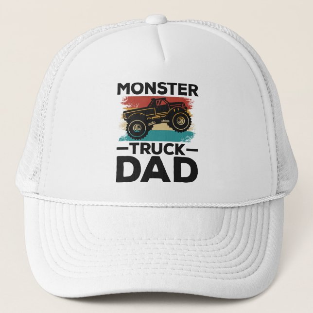 Monster Truck Dad Trucker Hat (Front)