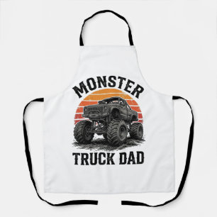 Monster Truck Dad Vintage Off Road Graphic_1 Apron