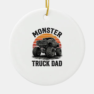 Monster Truck Dad Vintage Off Road Graphic_1 Ceramic Tree Decoration