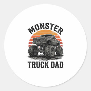Monster Truck Dad Vintage Off Road Graphic_1 Classic Round Sticker