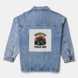 Monster Truck Dad Vintage Off Road Graphic_1 Denim Jacket
