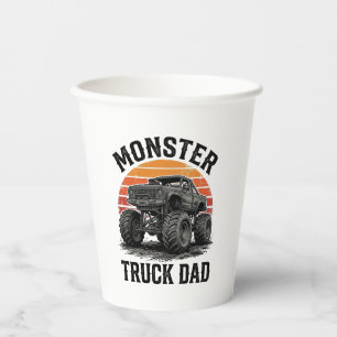 Monster Truck Dad Vintage Off Road Graphic_1 Paper Cups