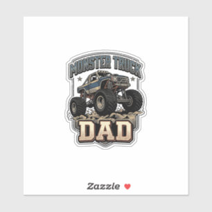 Monster Truck Dad Vintage Vector Shirt Design_1