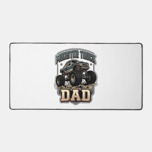 Monster Truck Dad Vintage Vector Shirt Design_1 Desk Mat