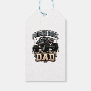 Monster Truck Dad Vintage Vector Shirt Design_1 Gift Tags