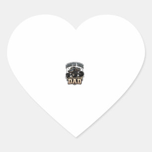 Monster Truck Dad Vintage Vector Shirt Design_1 Heart Sticker