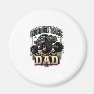 Monster Truck Dad Vintage Vector Shirt Design_1 Magnet