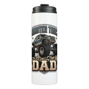 Monster Truck Dad Vintage Vector Shirt Design_1 Thermal Tumbler