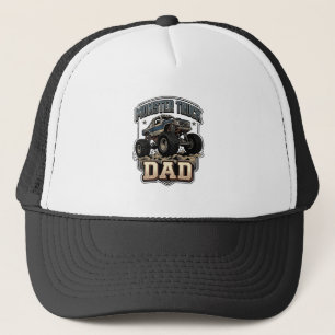 Monster Truck Dad Vintage Vector Shirt Design_1 Trucker Hat