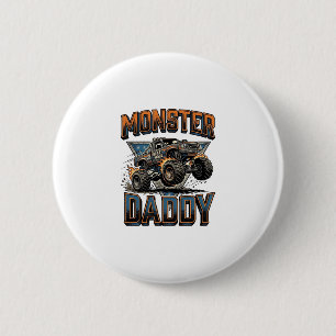Monster Truck Daddy Vintage Engraving Shirt Design 6 Cm Round Badge