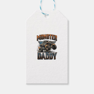 Monster Truck Daddy Vintage Engraving Shirt Design Gift Tags