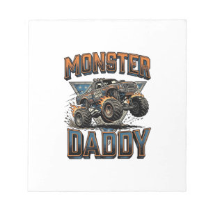 Monster Truck Daddy Vintage Engraving Shirt Design Notepad