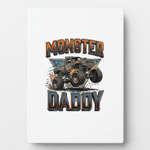 Monster Truck Daddy Vintage Engraving Shirt Design Plaque