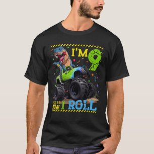 Monster Truck Dinosaur I m 9 This is How I Roll 9 T-Shirt