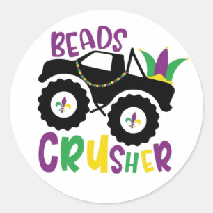 Monster Truck For Boys Classic Round Sticker