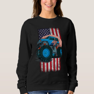 Monster Truck For Boys Girls Toddlers Cool Usa Fla Sweatshirt