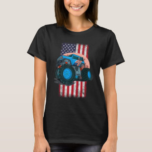 Monster Truck For Boys Girls Toddlers Cool Usa Fla T-Shirt