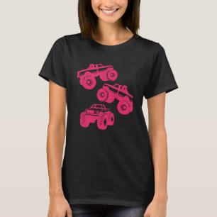 Monster Truck for Girls & Toddler Pink T-Shirt