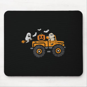 Monster Truck Ghost Pumpkin Halloween Costume Boy Mouse Pad
